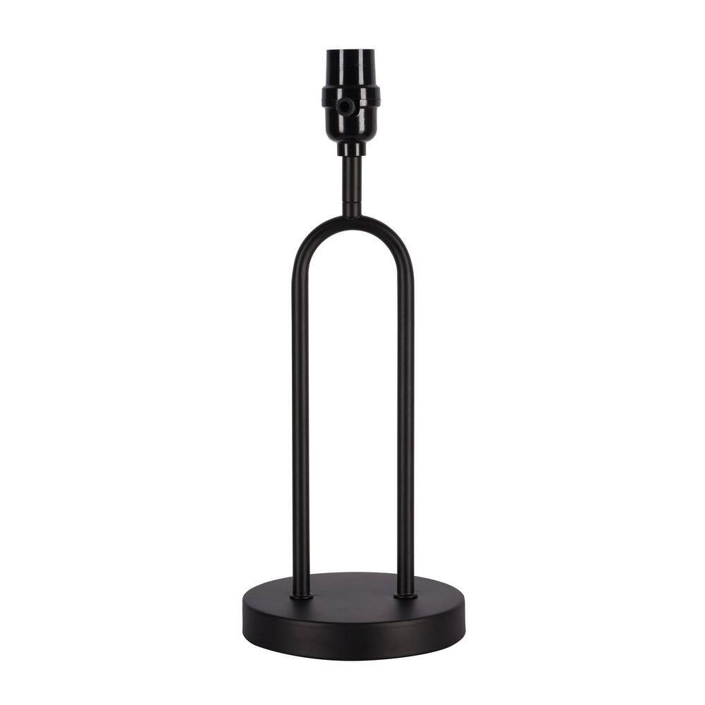 Isla 20 In. Black Bedside Table Lamp With White Linen Shade