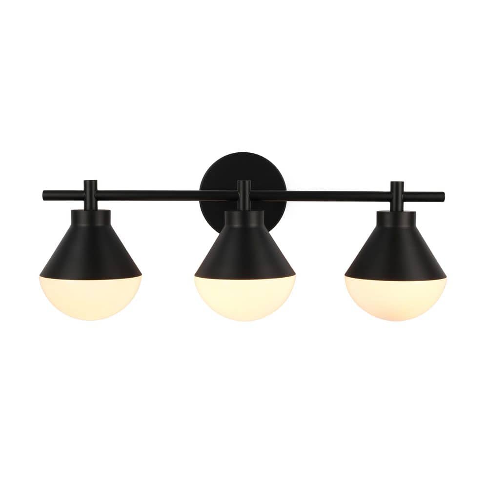 Schoolhouse 5 In. 3-Light Black Vanity Light