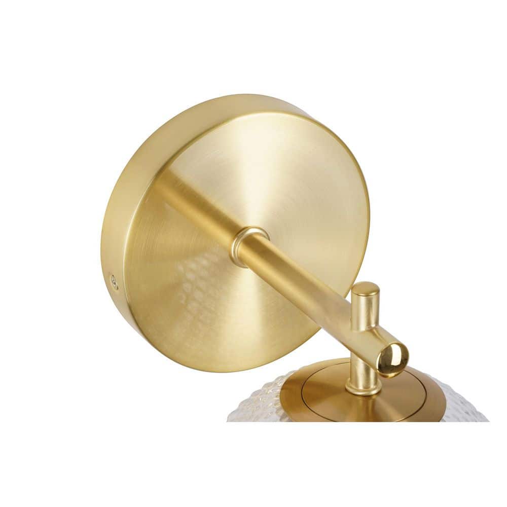 Prismatic 6 In. 1-Light Brushed Gold Wall Sconces With Globe Shade
