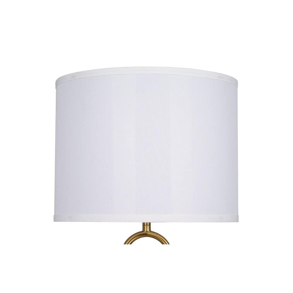 Isla 20 In. Gold Bedside Table Lamp With White Linen Shade