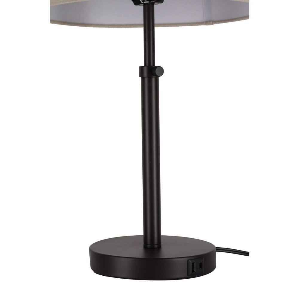 Marlow 24 In. Antique Brass Lamp Set With White Fabric Shade And (Set Of 2)