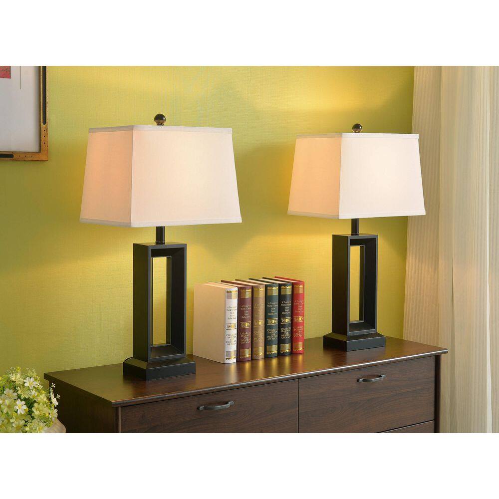 Katherine 27.5 In. White Bedside Lamp Set Of 2