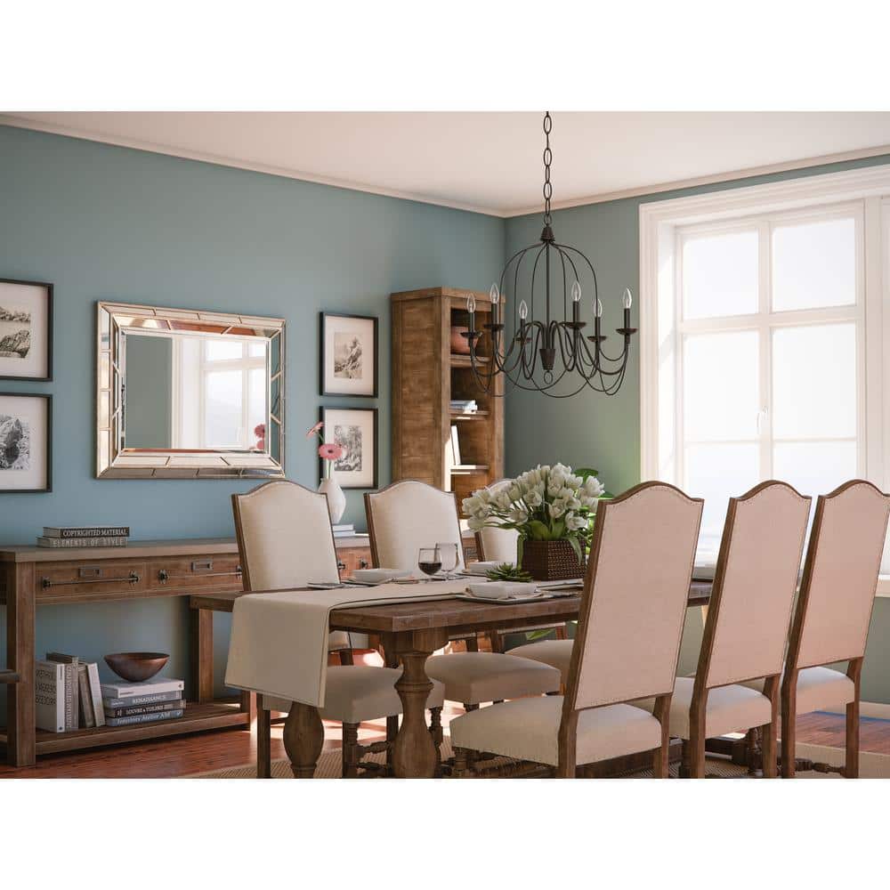 Pannier 6-Light Oil Rubbed Bronze Candle Circle Chandelier