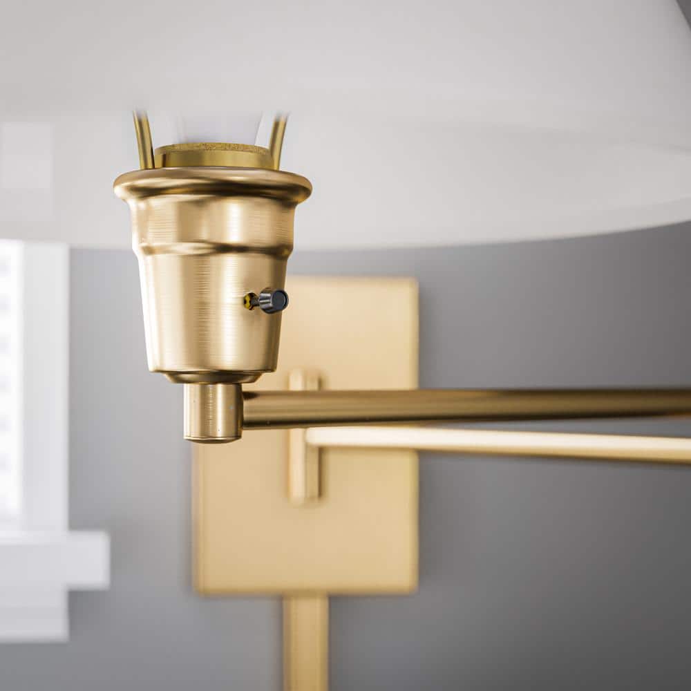 Simplicity Vintage Brass Wall Swing Arm