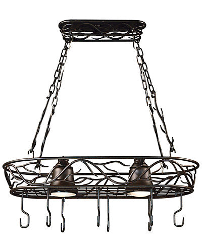  2-Light Twigs Pot Rack Home