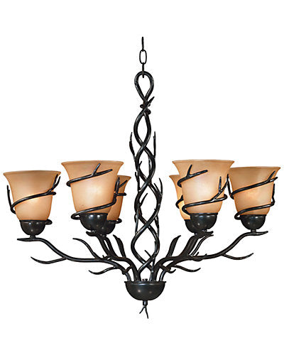  Rustic 6-Light Chandelier Home