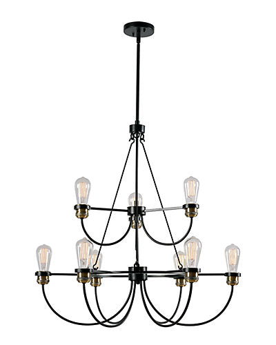  9-Light 2-Tier Chandelier Home