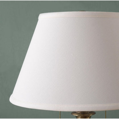  Spyglass 59.5 In. Antique Brass 2-Light Column Floor Lamp With Off-White Fabric Shade