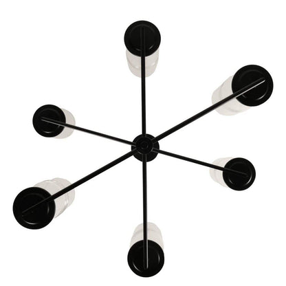  Caulford 6-Light Black Shaded Geometric Chandelier