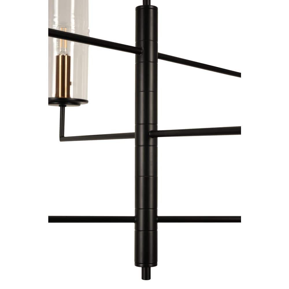  Caulford 6-Light Black Shaded Geometric Chandelier