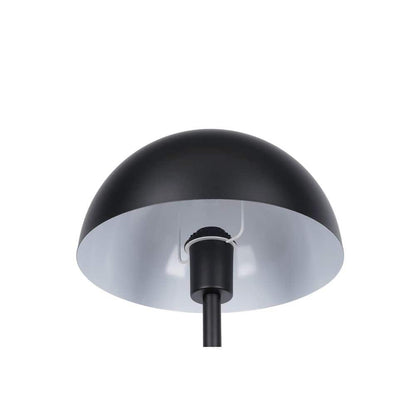  Vega 56 In. Black 1-Light Standard Floor Lamp With Metal Dome Shade