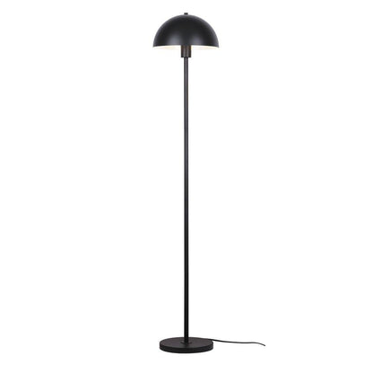  Vega 56 In. Black 1-Light Standard Floor Lamp With Metal Dome Shade