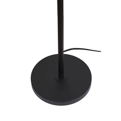  Vega 56 In. Black 1-Light Standard Floor Lamp With Metal Dome Shade