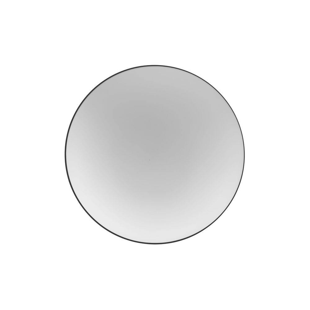  Chelsea 7 In. 1-Light Black Flush Mount With Frosted Glass Shade