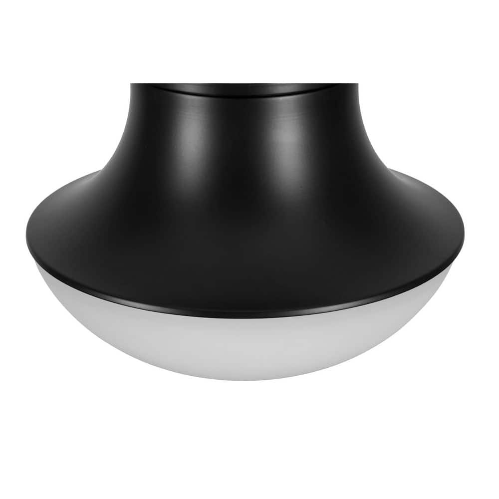  Chelsea 7 In. 1-Light Black Flush Mount With Frosted Glass Shade