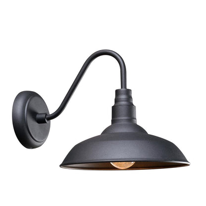  Barnes 10 In. Black Outdoor Hardwired Lantern Sconce