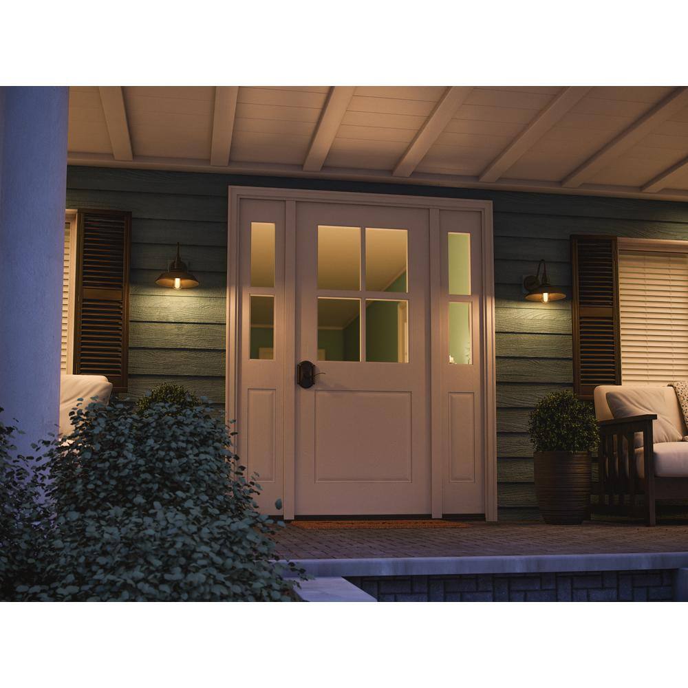  Barnes 10 In. Black Outdoor Hardwired Lantern Sconce