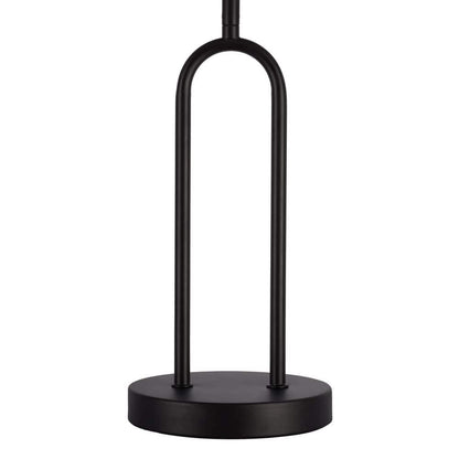  Isla 20 In. Black Bedside Table Lamp With White Linen Shade