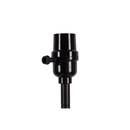  Isla 20 In. Black Bedside Table Lamp With White Linen Shade