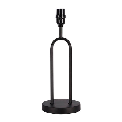  Isla 20 In. Black Bedside Table Lamp With White Linen Shade