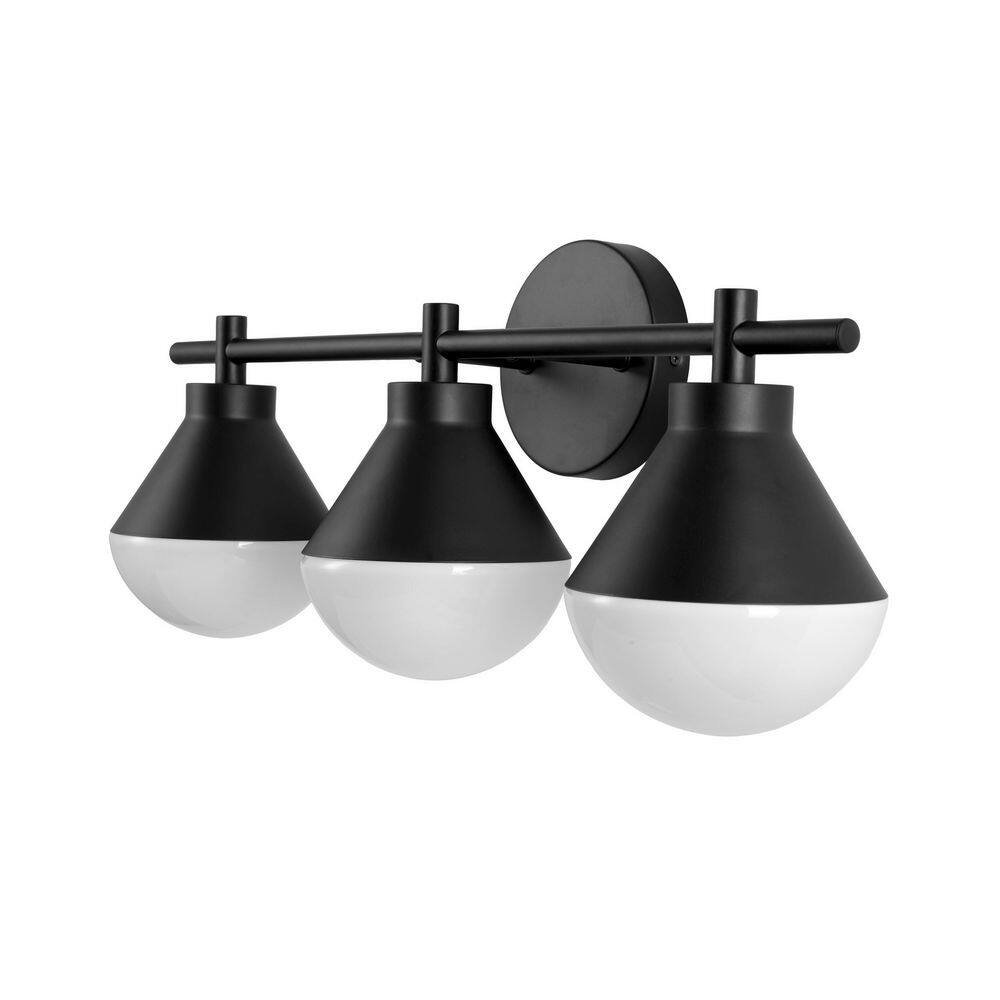  Schoolhouse 5 In. 3-Light Black Vanity Light