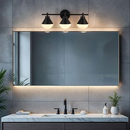  Schoolhouse 5 In. 3-Light Black Vanity Light