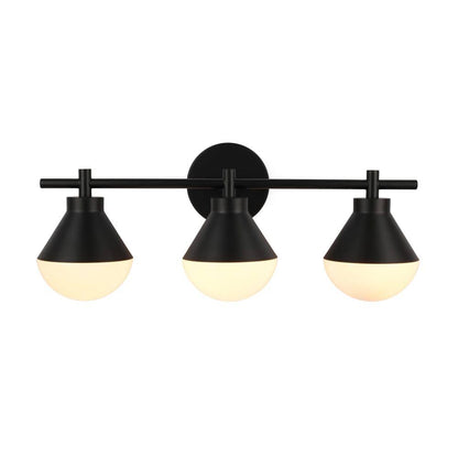  Schoolhouse 5 In. 3-Light Black Vanity Light