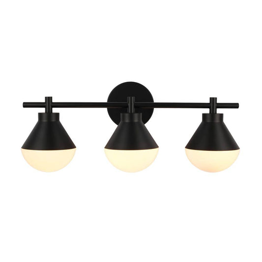  Schoolhouse 5 In. 3-Light Black Vanity Light