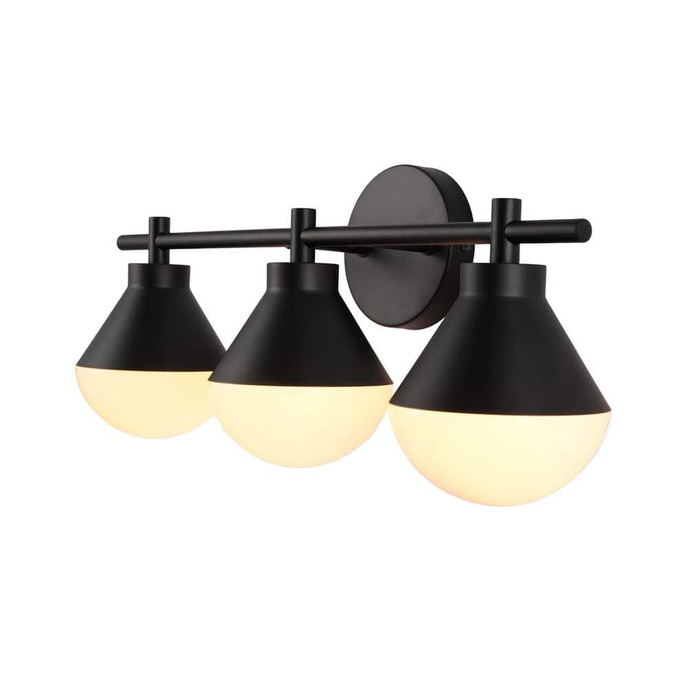  Schoolhouse 5 In. 3-Light Black Vanity Light