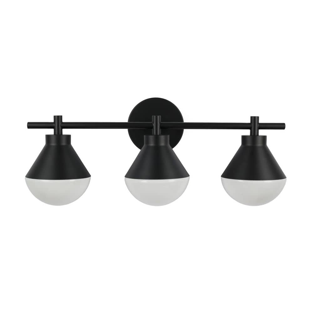  Schoolhouse 5 In. 3-Light Black Vanity Light