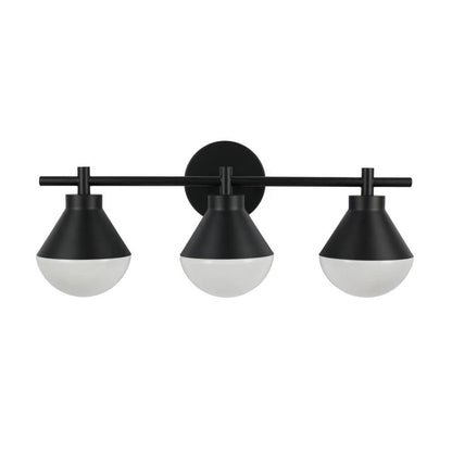  Schoolhouse 5 In. 3-Light Black Vanity Light