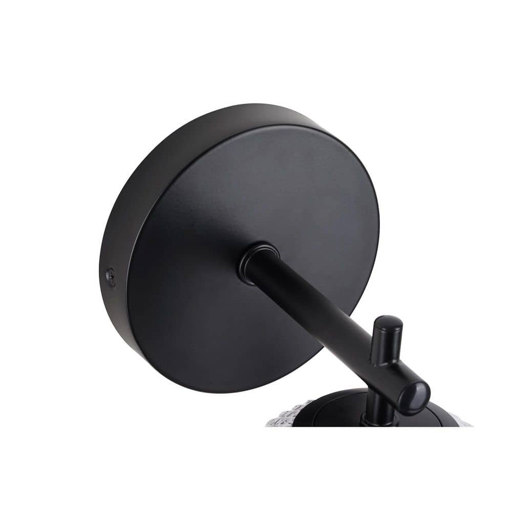  Prismatic 6 In. 1-Light Black Wall Sconces With Globe Shade