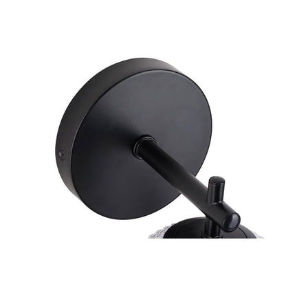  Prismatic 6 In. 1-Light Black Wall Sconces With Globe Shade
