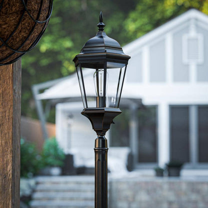  Kenroy Home 1-Light Bronze Steel Plug-in Outdoor Weather Resistant And Waterproof Post Light Set