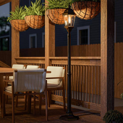  Kenroy Home 1-Light Bronze Steel Plug-in Outdoor Weather Resistant And Waterproof Post Light Set