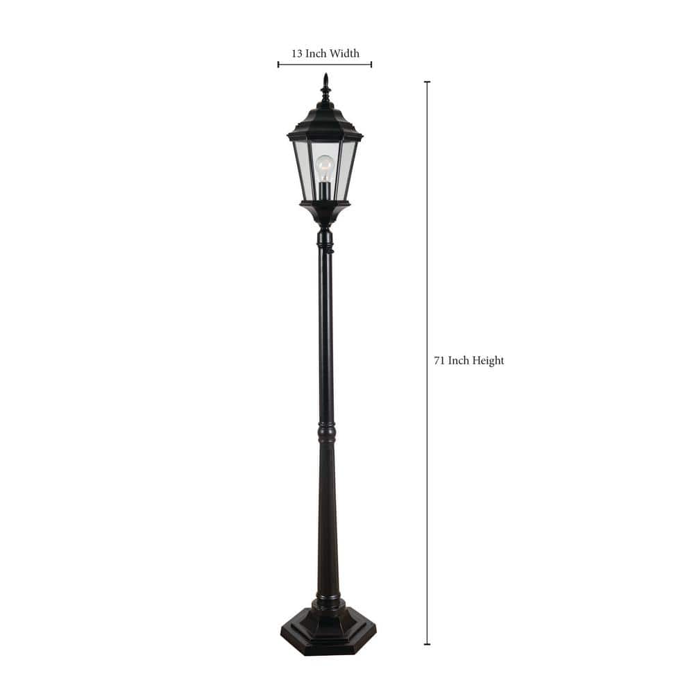  Kenroy Home 1-Light Bronze Steel Plug-in Outdoor Weather Resistant And Waterproof Post Light Set