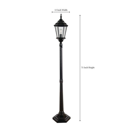  Kenroy Home 1-Light Bronze Steel Plug-in Outdoor Weather Resistant And Waterproof Post Light Set
