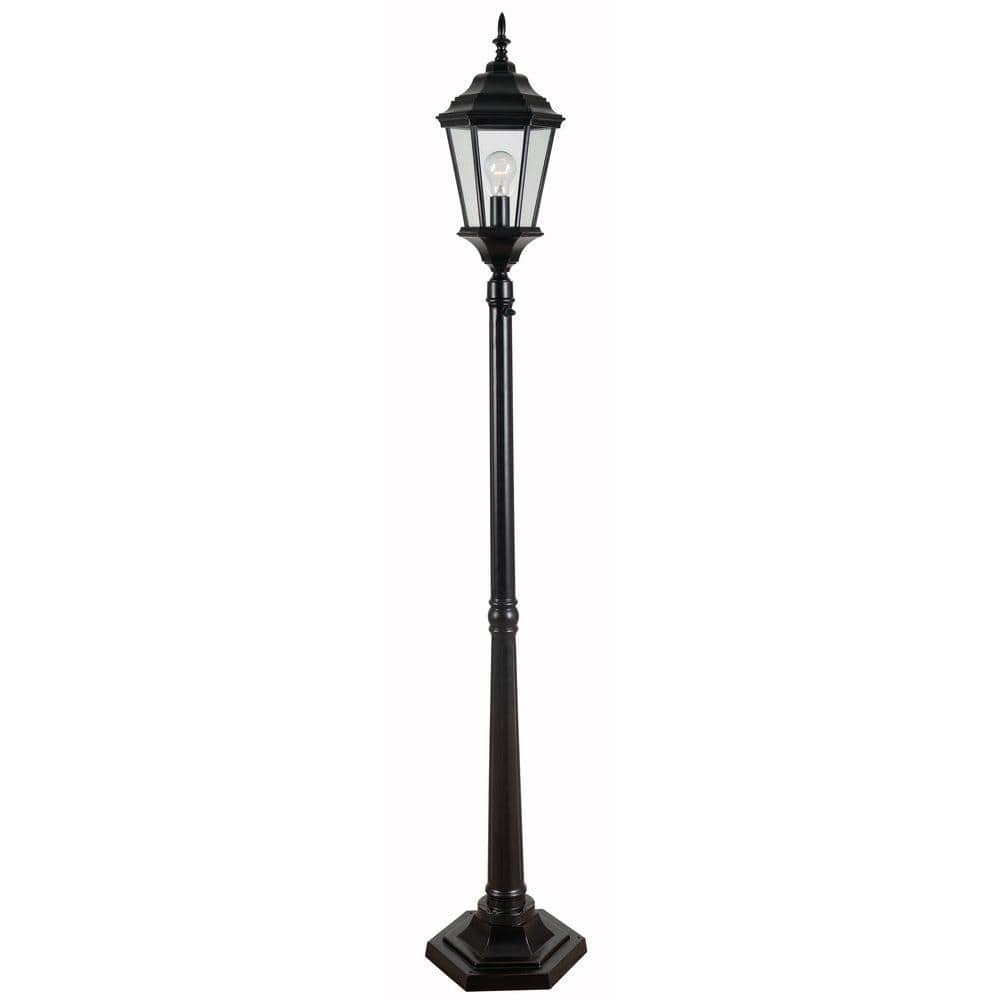  Kenroy Home 1-Light Bronze Steel Plug-in Outdoor Weather Resistant And Waterproof Post Light Set