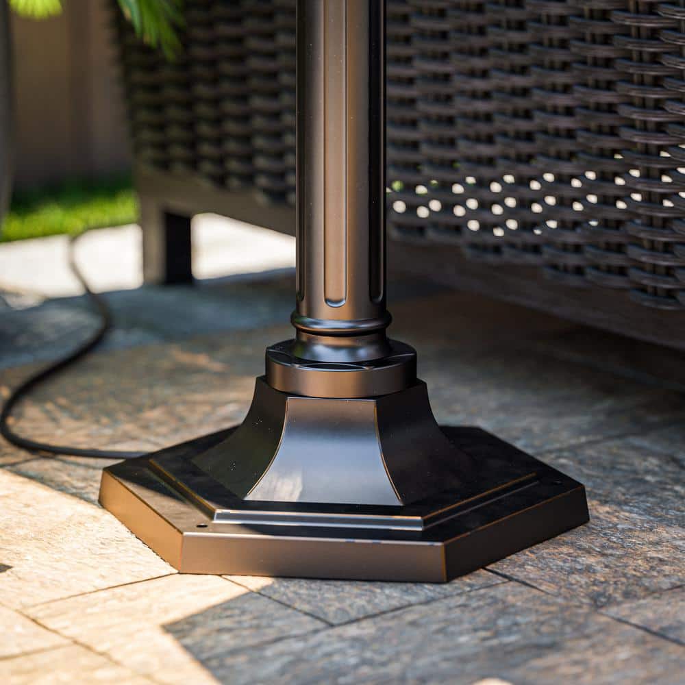  Kenroy Home 1-Light Bronze Steel Plug-in Outdoor Weather Resistant And Waterproof Post Light Set