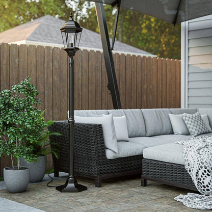  Kenroy Home 1-Light Bronze Steel Plug-in Outdoor Weather Resistant And Waterproof Post Light Set
