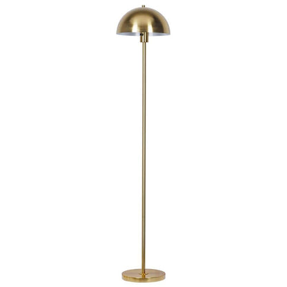  Vega 56 In. Brushed Gold 1-Light Standard Floor Lamp With Metal Dome Shade