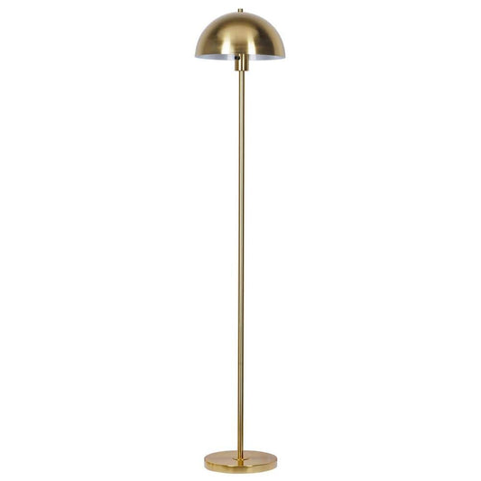  Vega 56 In. Brushed Gold 1-Light Standard Floor Lamp With Metal Dome Shade