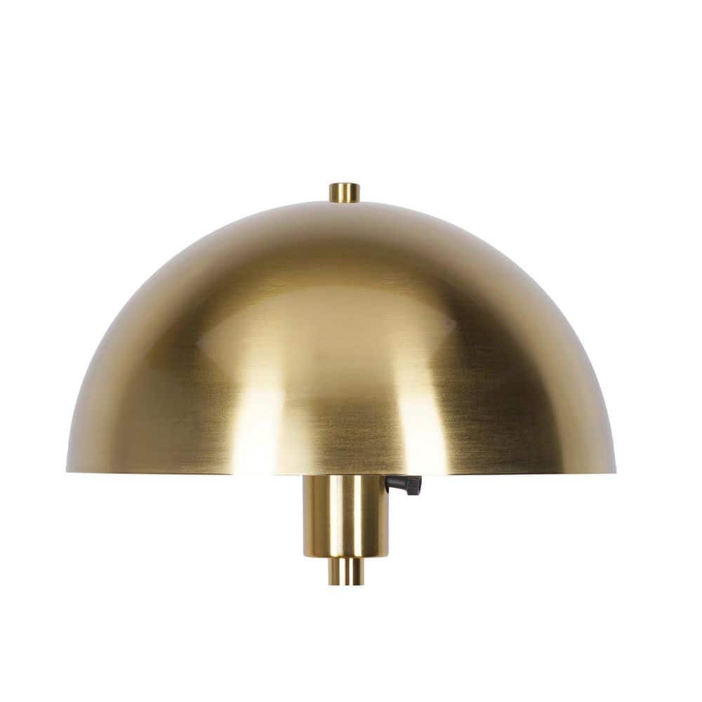  Vega 56 In. Brushed Gold 1-Light Standard Floor Lamp With Metal Dome Shade