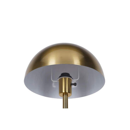  Vega 56 In. Brushed Gold 1-Light Standard Floor Lamp With Metal Dome Shade