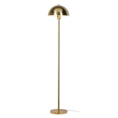  Vega 56 In. Brushed Gold 1-Light Standard Floor Lamp With Metal Dome Shade