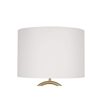  Isla 64 In. Brushed Gold 1-Light Standard Floor Lamp With Linen Drum Shade