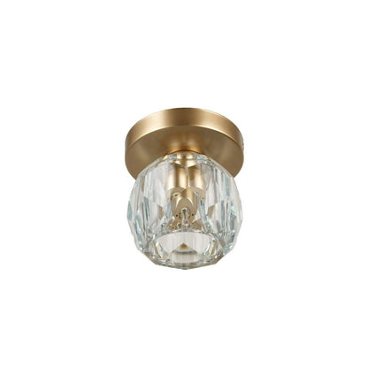  Cheateau 4.3 In. 1-Light Brushed Gold Flush Mount With Clear Glass Shade