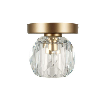  Cheateau 4.3 In. 1-Light Brushed Gold Flush Mount With Clear Glass Shade