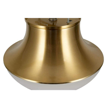  Chelsea 7 In. 1-Light Brushed Gold Flush Mount With Frosted Glass Shade