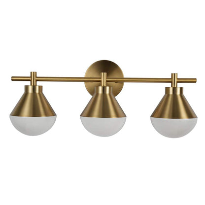  Schoolhouse 5 In. 3-Light Brushed Gold Vanity Light